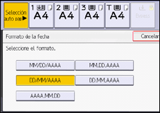 Ilustración de la pantalla panel de mandos