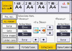 Ilustración de la pantalla panel de mandos