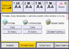 Ilustración de la pantalla panel de mandos