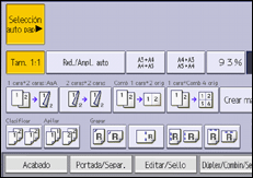 Ilustración de la pantalla panel de mandos