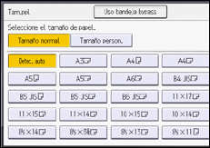 Ilustración de la pantalla panel de mandos