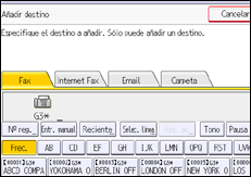 Ilustración de la pantalla panel de mandos