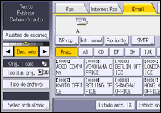 Ilustración de la pantalla panel de mandos