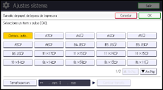 Ilustración de la pantalla panel de mandos