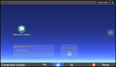 Ilustración de la pantalla panel de mandos