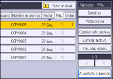Ilustración de la pantalla panel de mandos