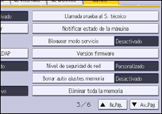 Ilustración de la pantalla panel de mandos