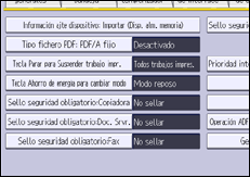 Ilustración de la pantalla panel de mandos
