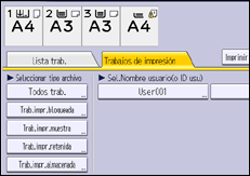 Ilustración de la pantalla panel de mandos