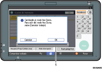 Ilustración del panel de mandos, ilustración con llamadas numeradas