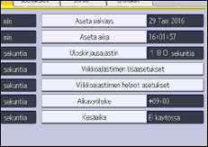 Käyttöpaneelin näyttö