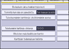 Käyttöpaneelin näyttö
