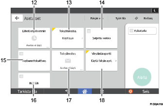 Käyttöpaneelin numeroitu näyttö