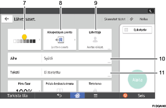 Käyttöpaneelin numeroitu näyttö