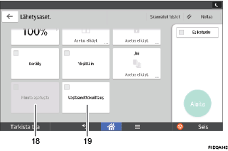 Käyttöpaneelin numeroitu näyttö