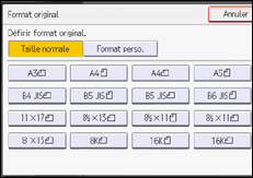 Illustration de l'écran du panneau de commande