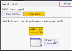 Illustration de l'écran du panneau de commande
