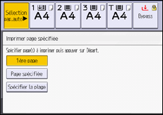 Illustration de l'écran du panneau de commande