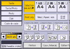 Illustration de l'écran du panneau de commande