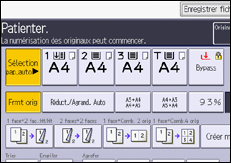 Illustration de l'écran du panneau de commande
