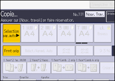 Illustration de l'écran du panneau de commande