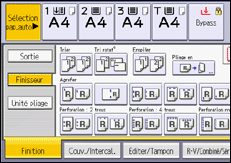 Illustration de l'écran du panneau de commande