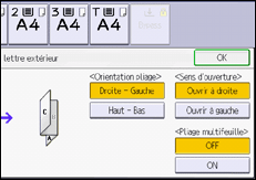Illustration de l'écran du panneau de commande