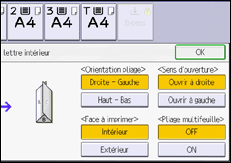 Illustration de l'écran du panneau de commande