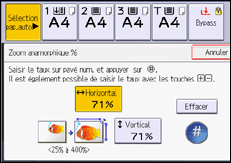 Illustration de l'écran du panneau de commande