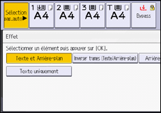 Illustration de l'écran du panneau de commande