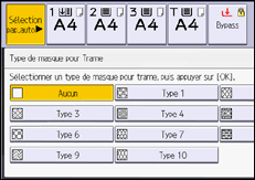 Illustration de l'écran du panneau de commande