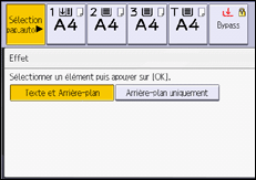 Illustration de l'écran du panneau de commande