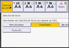 Illustration de l'écran du panneau de commande