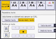 Illustration de l'écran du panneau de commande