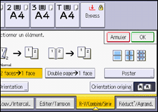 Illustration de l'écran du panneau de commande