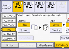 Illustration de l'écran du panneau de commande