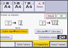 Illustration de l'écran du panneau de commande