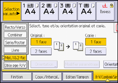 Illustration de l'écran du panneau de commande