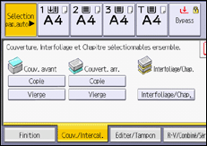 Illustration de l'écran du panneau de commande