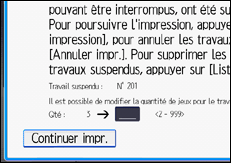 Illustration de l'écran du panneau de commande