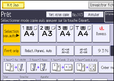 Illustration de l'écran du panneau de commande