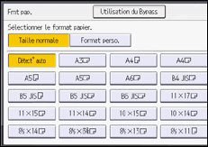 Illustration de l'écran du panneau de commande