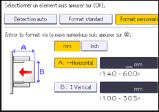 Illustration de l'écran du panneau de commande