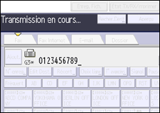 Illustration de l'écran du panneau de commande