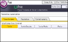 Illustration de l'écran du panneau de commande