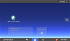Illustration de l'écran du panneau de commande