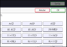 Illustration de l'écran du panneau de commande