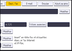 Illustration de l'écran du panneau de commande