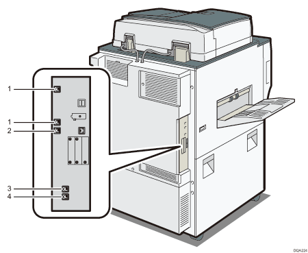 Illustration du raccordement d'une ligne téléphonique avec numérotation