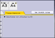 Illustration de l'écran du panneau de commande